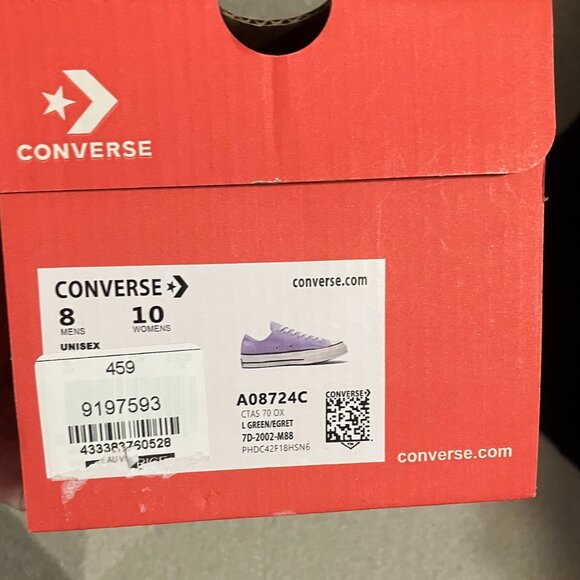 ⭐️NEW⭐️Converse Chuck 70 OX Purple/Ivory Men's Size 8/Women's Size 10 - Picture 9 of 12